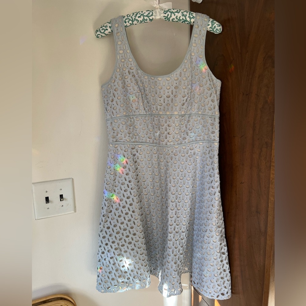 Light Blue Ann Taylor fit and flare cocktail dress size 10 new with tags